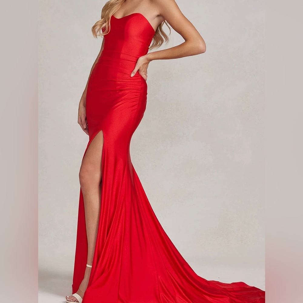 Size 6 red mermaid prom dress